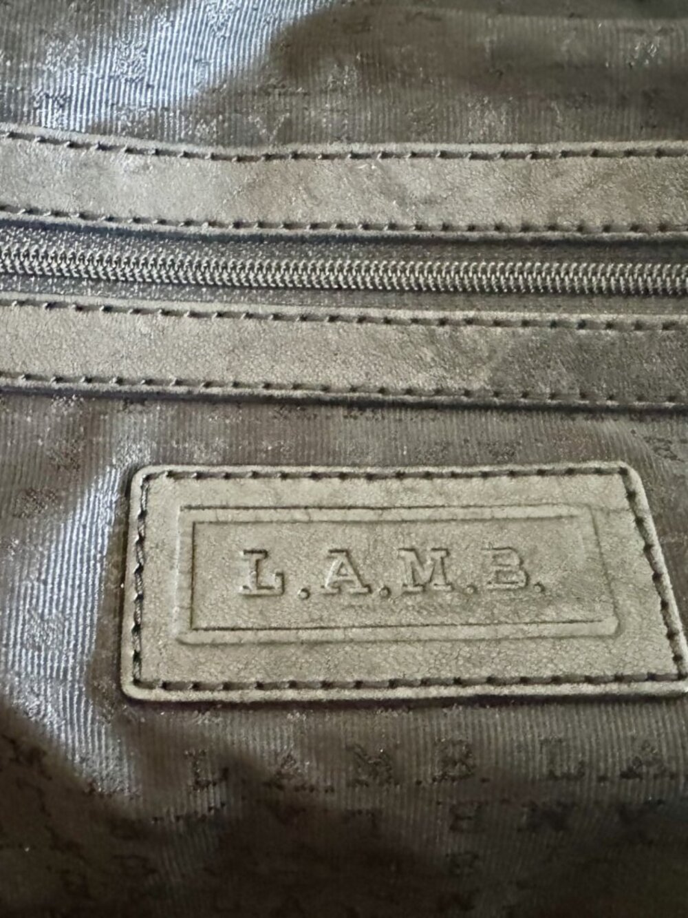 L.A.M.B. by Gwen Stefani Large LEATHER Snow Leopard handbag - Picture 7 of 9
